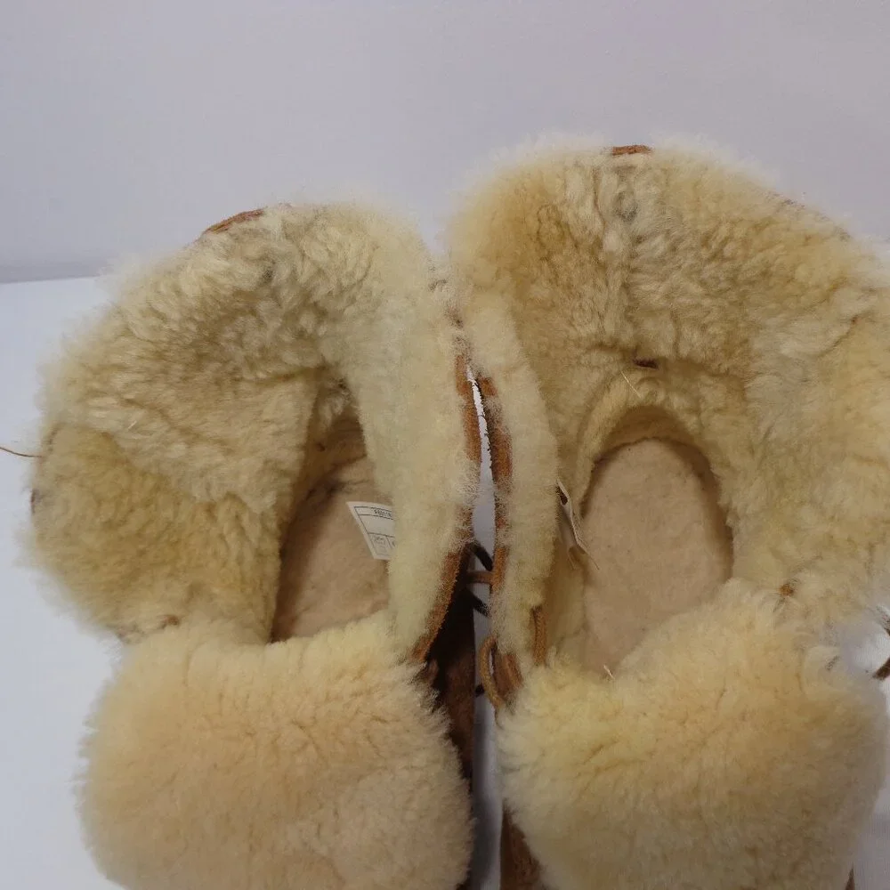 UGG Women's Quincy Brown Suede‎ Lace Up Winter Foldable Ankle Boots Size US 7
